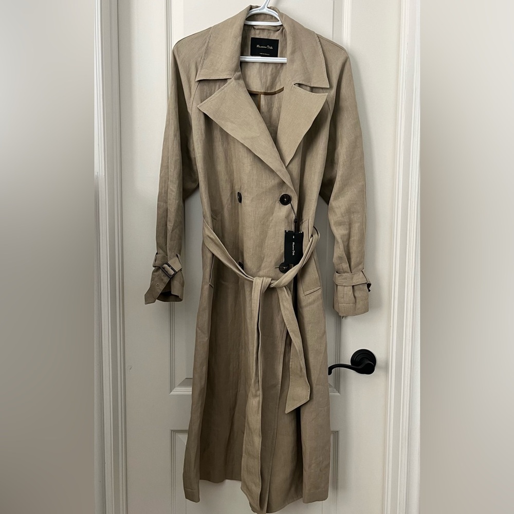 Women’s Massimo Dutti Linen Trench Coat